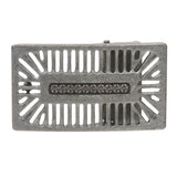 1 1/2" (38 MM) Clamping Rectangular Perforated Silver Belt Buckle