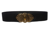 Women's 2" (50 mm) Wide High Waist Fashion Engraving Stretch Belt
