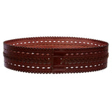 2 7/8" (72mm) Wide High Waist Perforated Braided Leather Belt