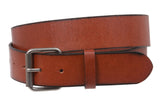 Vintage Genuine Soft Hand Oil-Tanned Leather Snap on Buckle Belt