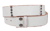 Snap On Oil Tanned Vintage Grommets Genuine Leather Belt Strap