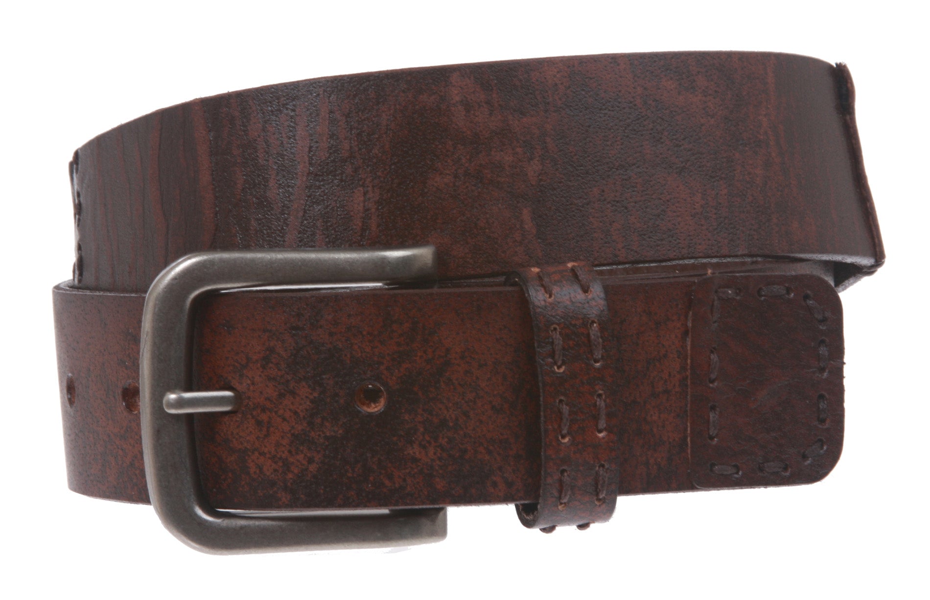Snap On Oil Tanned Vintage Genuine Leather Belt - OnlineBelts