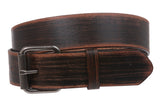1 1/2" (38mm) Cowhide Vintage Retro Distressed Solid Leather Belt