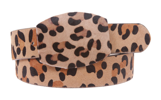 Snap On Faux Leopard Print Animal Fur Fashion Belt