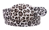Snap On Faux Leopard Print Animal Fur Fashion Belt