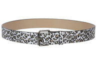 Snap On Leopard Print Animal Fur Fashion Belt