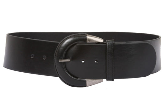 CHINESE LAUNDRY Ladies Wide Contour Belt with Semi-covered buckle