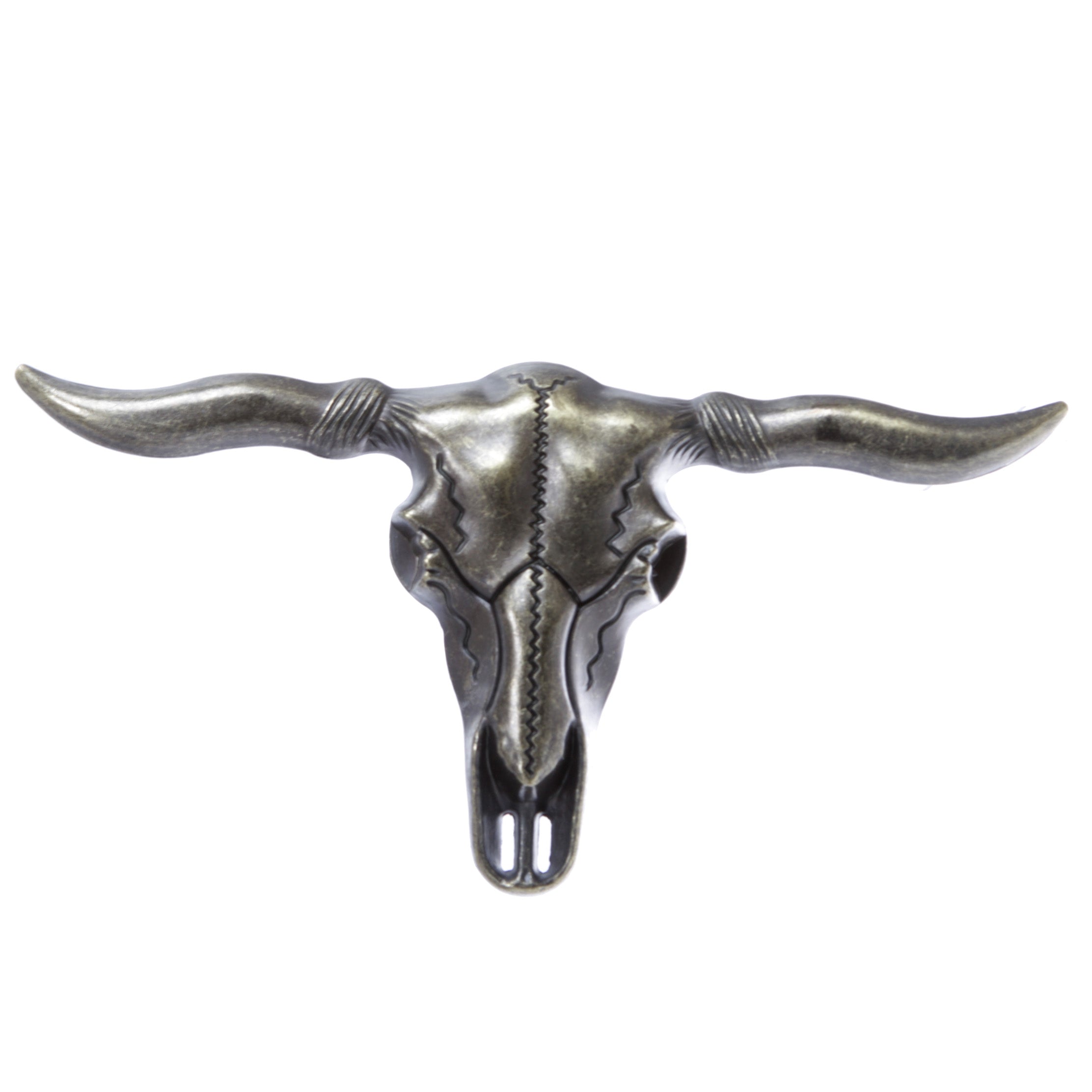 Long Horn Bull Western Longhorn Texas Cowboy Large Belt Buckle