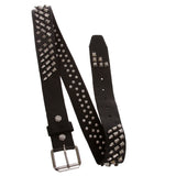 1 1/2" Snap On Imitation Metal Bullet Hardware Studded Leather Belt