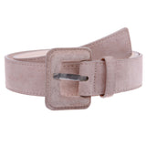 1 1/2" Inch Stitching-Edged Suede Leather Belt
