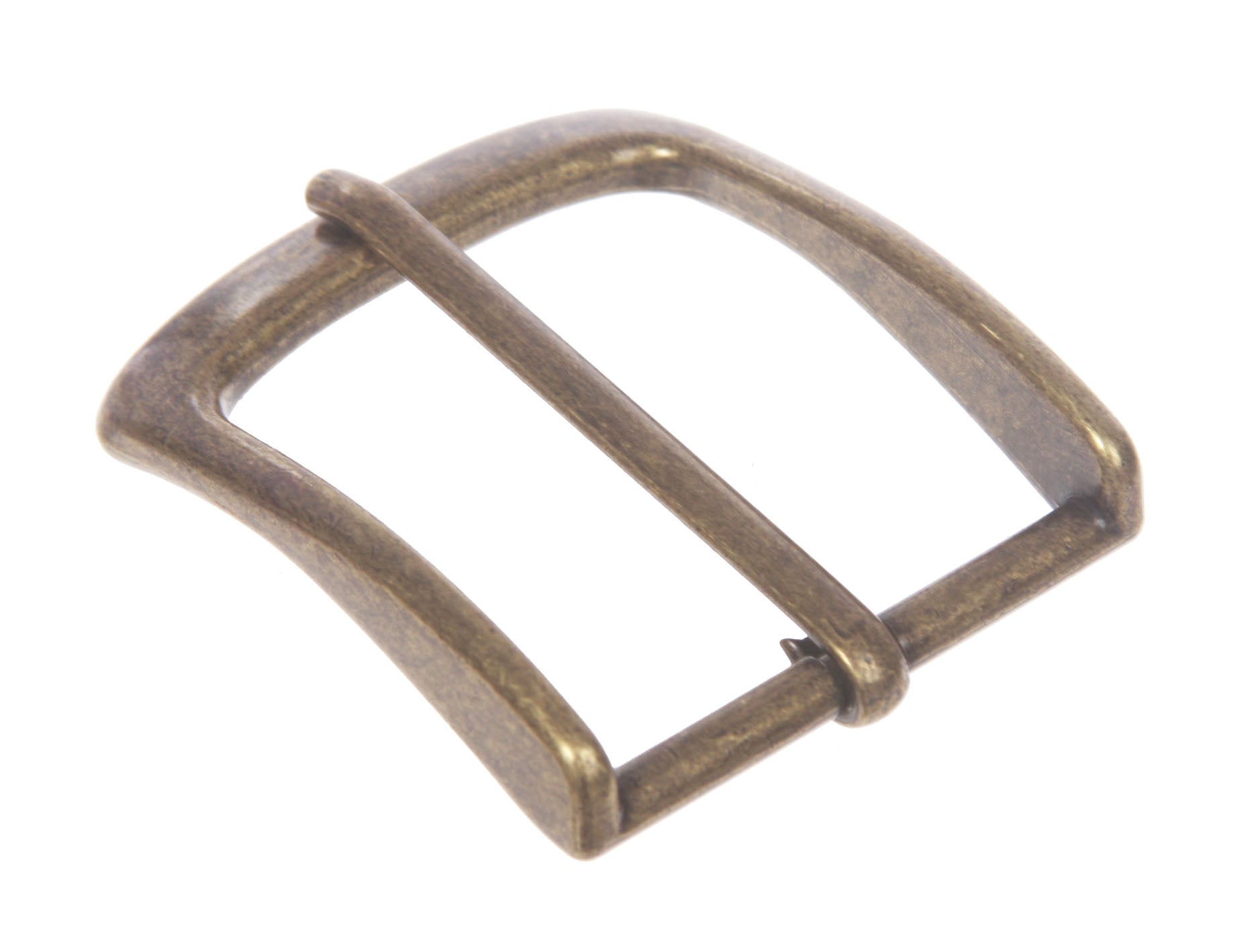 1 1/2" (38 mm) Single Prong Rectangular Solid Brass Belt Buckle