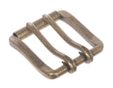 1 1/2" (38 mm) Double Prong Roller Solid Brass Belt Buckle