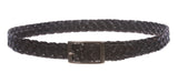 1 1/4" Braided Woven Leather Belt
