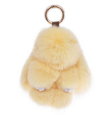 Real Rabbit Fur Doll Keychain for Womens Bag Charms or Car Pendant Key Chain