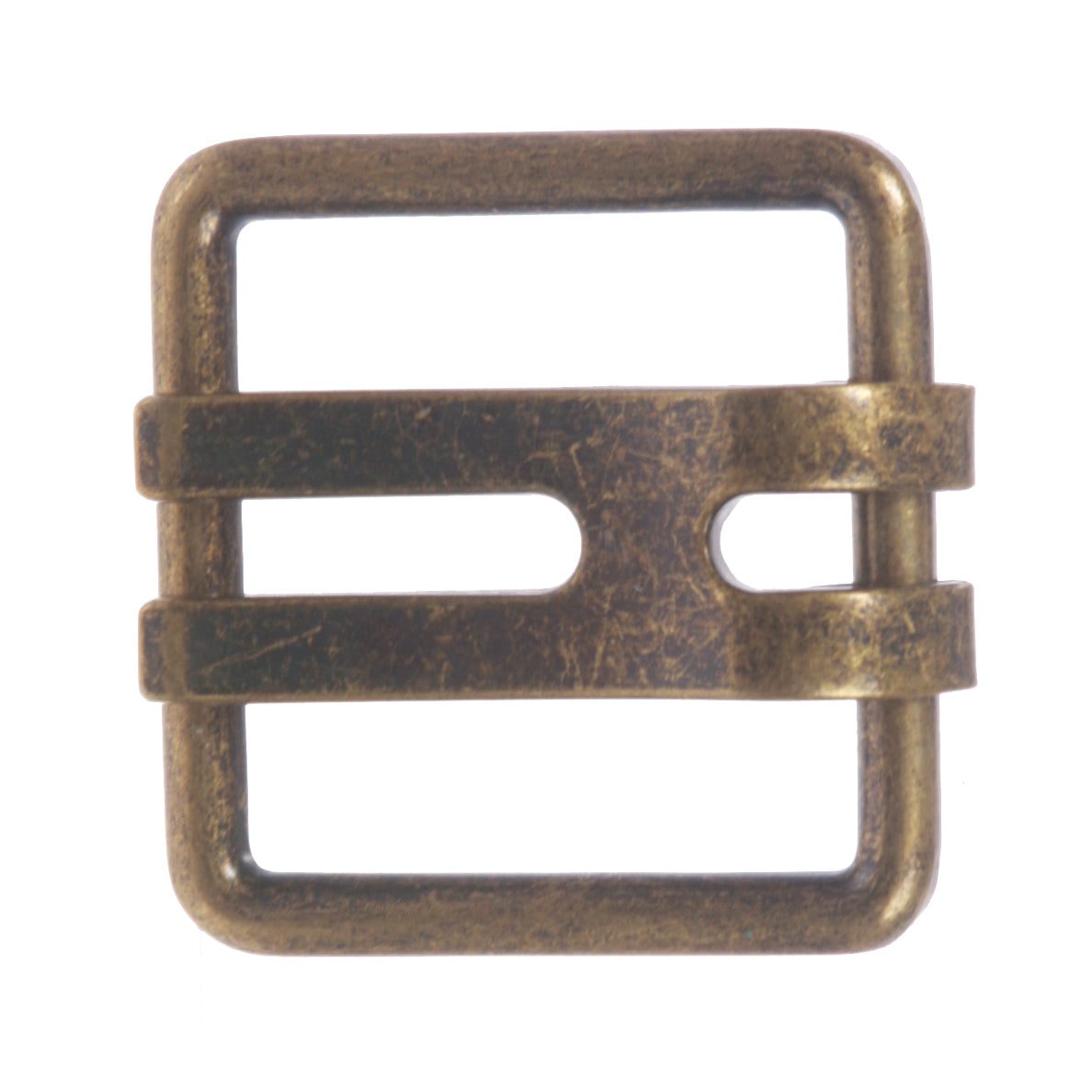 1 3/4" Double Wide Flat Prong Square Belt Buckle