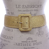Women's Wide High Waist Glitter Fashion Leather Belt
