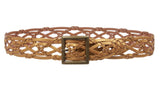 Women's 1 1/2" Braided Woven Leather Square Belt