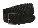 Women's 2 1/4" Wide Non Leather Fabric Braided Woven Belt