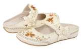 JOHN FASHION Embroidery Beads Sandal with Velcro Closure