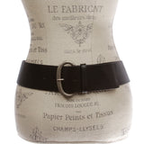 Ladies Plain Contour Wide Belt with Engraving Detailing Buckle