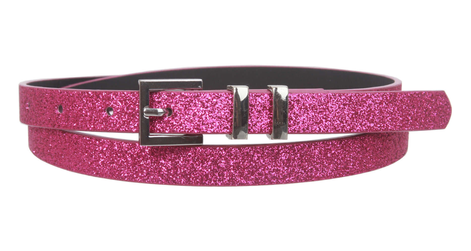 Ladies 5/8" Glitter Dress Skinny Belt Ladies 5/8" Glitter Dress Skinny Belt