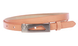 1/2" (14 mm) Women's Snap On Skinny Synthetic Plain Non Leather Fashion Dress Belt