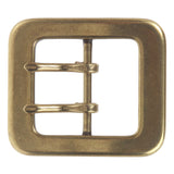 1 1/2" (40 mm) Rectangular Center Bar Double Prong Belt Buckle