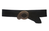 2 1/8" Womens High Waist Suede Leather Belt