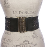 Women's 3" (75 mm) High Waist Perforated Braided Stretch Engraving Belt