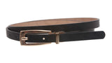Women's 1/2" (13 mm) Skinny Reversible Leather Dress Belt