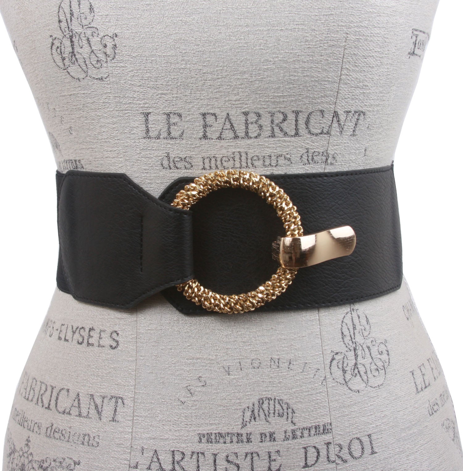 women's stretch belt for dresses Women's 3" (75 mm) Wide High Waist Fashion Stretch Belt with Ring Hook