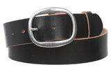 1 1/2" (38 mm) Snap on Oval Plain Solid Leather Belt