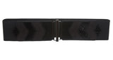Womens 2 1/2 High Waist Croco and Faux Suede Stretch Belt