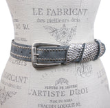 Leatherock Jean Leather Belt with Studded Loop Detail