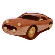 Handcrafted Wooden Sports Car Shape Cool Secret Jewelry Puzzle Box - Car