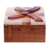 Handcrafted Wooden Square Gift Box Shape Secret Jewelry Puzzle Box - Gift Box