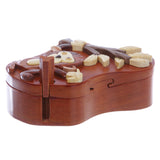 Handcrafted Wooden Monkey & Tree Shape Secret Jewelry Puzzle Box - Monkey