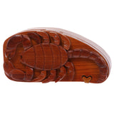 Handcrafted Wooden Animal Shape Secret Jewelry Puzzle Box -Scorpion