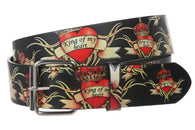 Snap On King of my Heart Crowns & Hearts Printed Fashion Belt