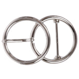 Single Prong Round Double Circle O-Ring Belt Buckle