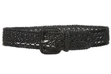 2 Inches Wide Hand Made Braided Square Buckle Belt