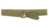 2" (50 mm) Wide D Ring Jute Braided Fashion Woven Sash Belt