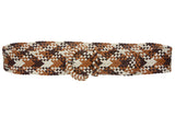 2 Inch Wide Hand Made Combo Color Woven Braided Round Belt