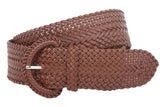 2 Inch Wide Hand Made Soft Metallic Woven Braided Round Belt