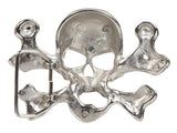 Rhinestone Skull & Cross Bone Belt Buckle