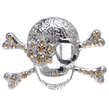 Rhinestone Skull & Crossbones Pirate Belt Buckle
