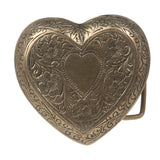 Engraved Heart Belt Buckle
