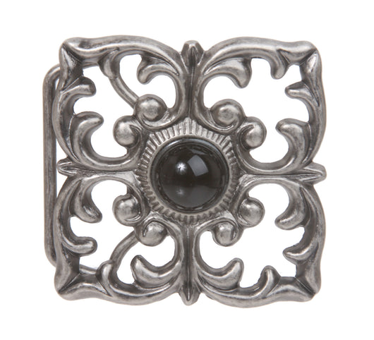 Cat Eye Perforated Flower Square Belt Buckle