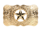 Western Perforated Star Belt Buckle