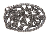 Oval Perforated Flower Belt Buckle